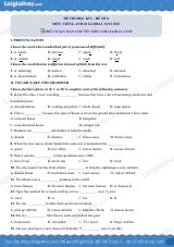 Đề thi học kì 1 Tiếng Anh 10 Global Success - Đề số 8